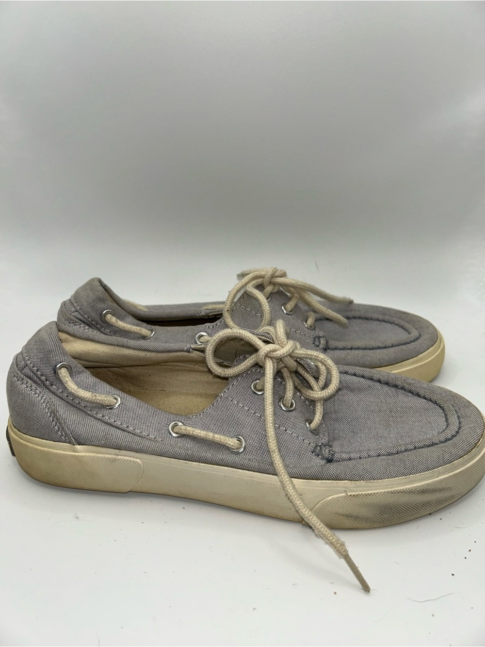 Polo Ralph Lauren Lilia chambray blue canvas boat shoes size 7